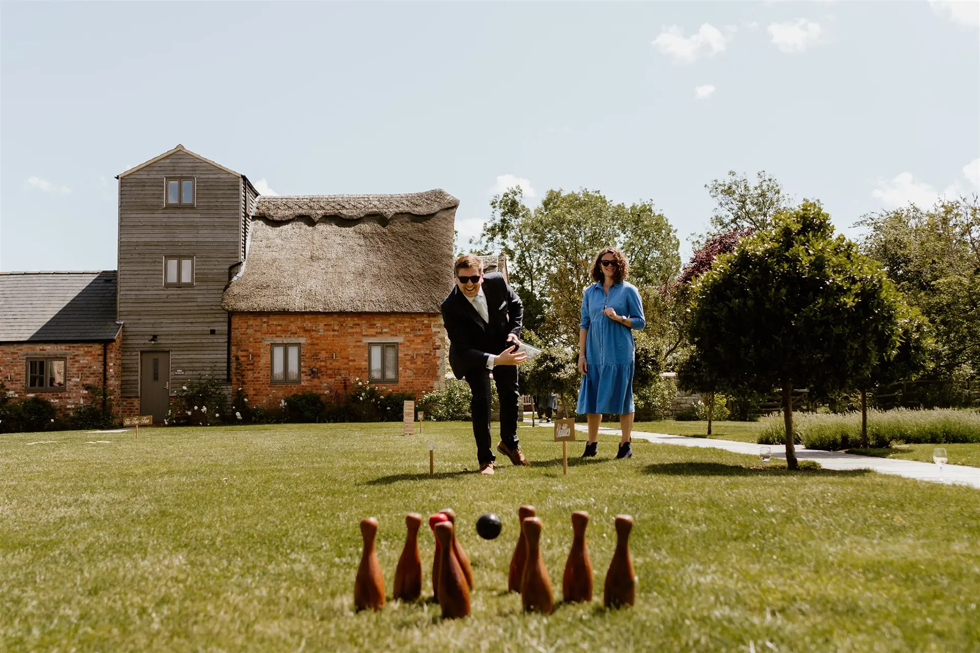 Blackwell Grange wedding reception lawn games