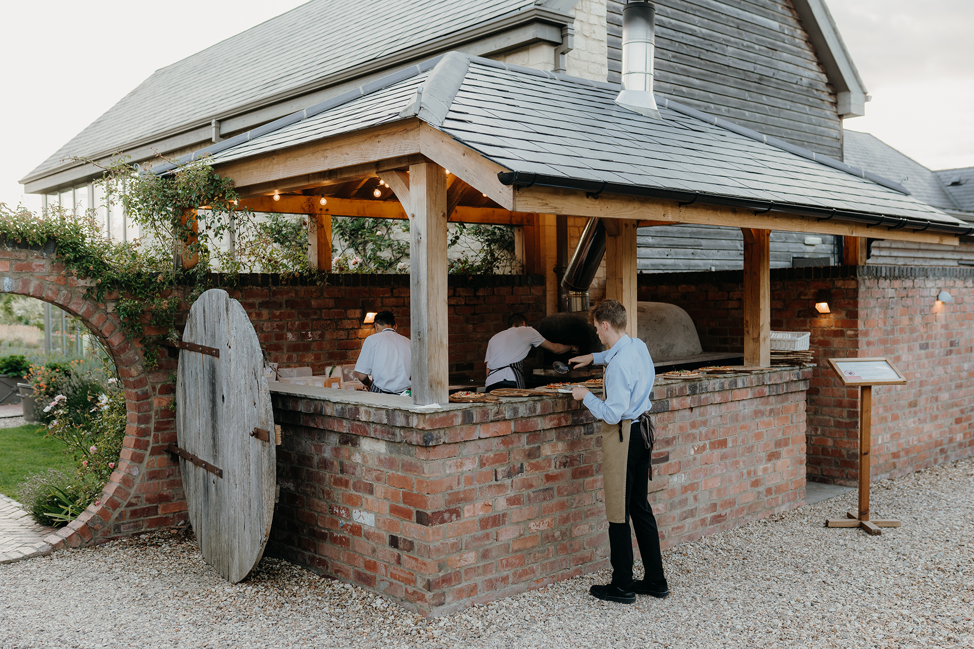 Blackwell Grange outdoor kitchen pizza